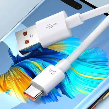 6A 66W Super Fast EU US Wall Charger Adapter 6A Type-C Cable For Huawei Mate 40 50 60 P50 Nova8 9 10 Honor 90 100 X7 X8 X9 Magic
