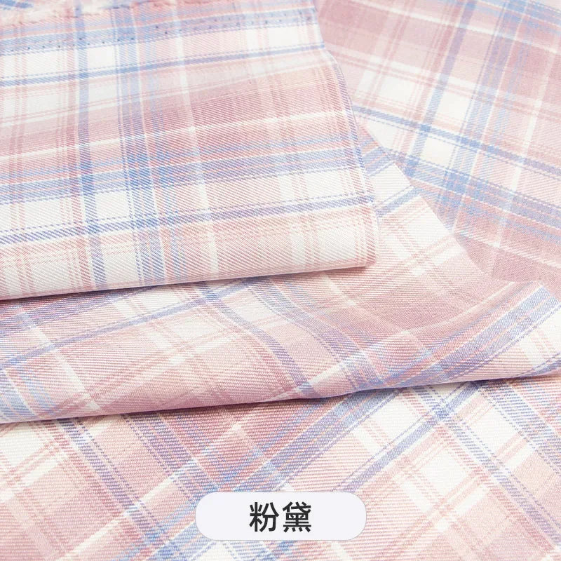 Plaid Fabric By The Meter for Japanese Jk Uniform Skirts Clothing Hair Band Clothes Pillowcases DIY Sewing Textile Anti Wrinkle