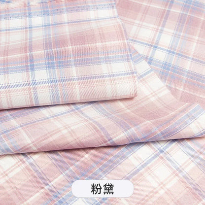 Plaid Fabric By The Meter for Japanese Jk Uniform Skirts Clothing Hair Band Clothes Pillowcases DIY Sewing Textile Anti Wrinkle