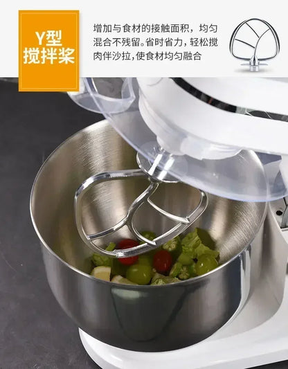 Small Home Automatic Kitchen Machine 220V Bread Mixer Dough Mixer Aid Commercial Stand Spiral Mixer Robot Cake.Stand 220V