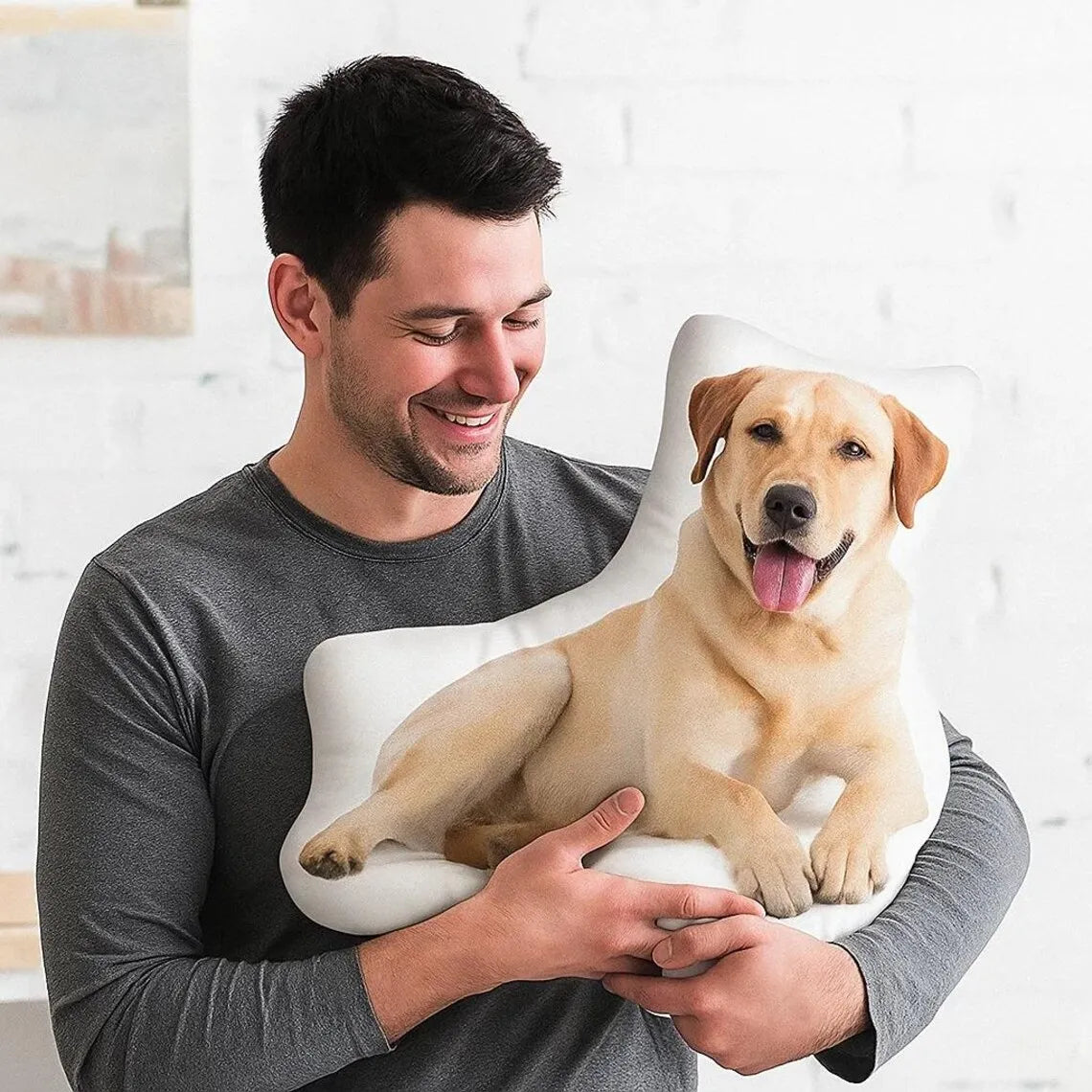 Portrait pet cat dog picture custom pillow for Christmas, Thanksgiving, pet commemoration, various animal plush pillows