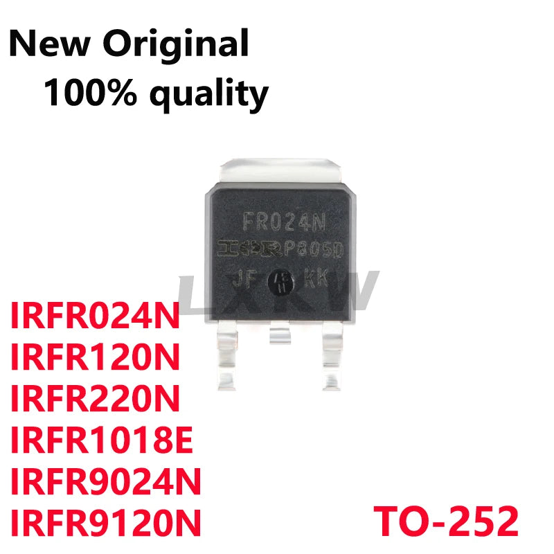 10/PCS New IRFR024N FR024N IRFR120N FR120N IRFR220N FR220N IRFR1018E FR1018E IRFR9024N FR9024N IRFR9120N FR9120N TRPBF TO-252