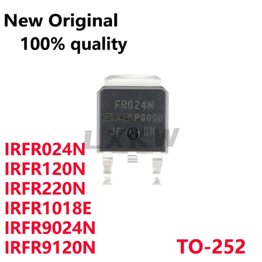 10/PCS New IRFR024N FR024N IRFR120N FR120N IRFR220N FR220N IRFR1018E FR1018E IRFR9024N FR9024N IRFR9120N FR9120N TRPBF TO-252