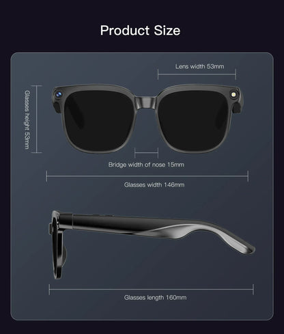 Men AI Smart Glasses 2026 New Color-Changing Translation Glasses 800W Camera Waterproof Call Photo Video Recording Sunglasses