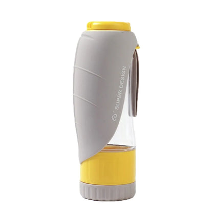Outdoor Tritan+Silicone Dog Water Bottle Folding Water Slot Leak Proof Pet Water Dispenser Portable Dual-use Pet Feeder Dog