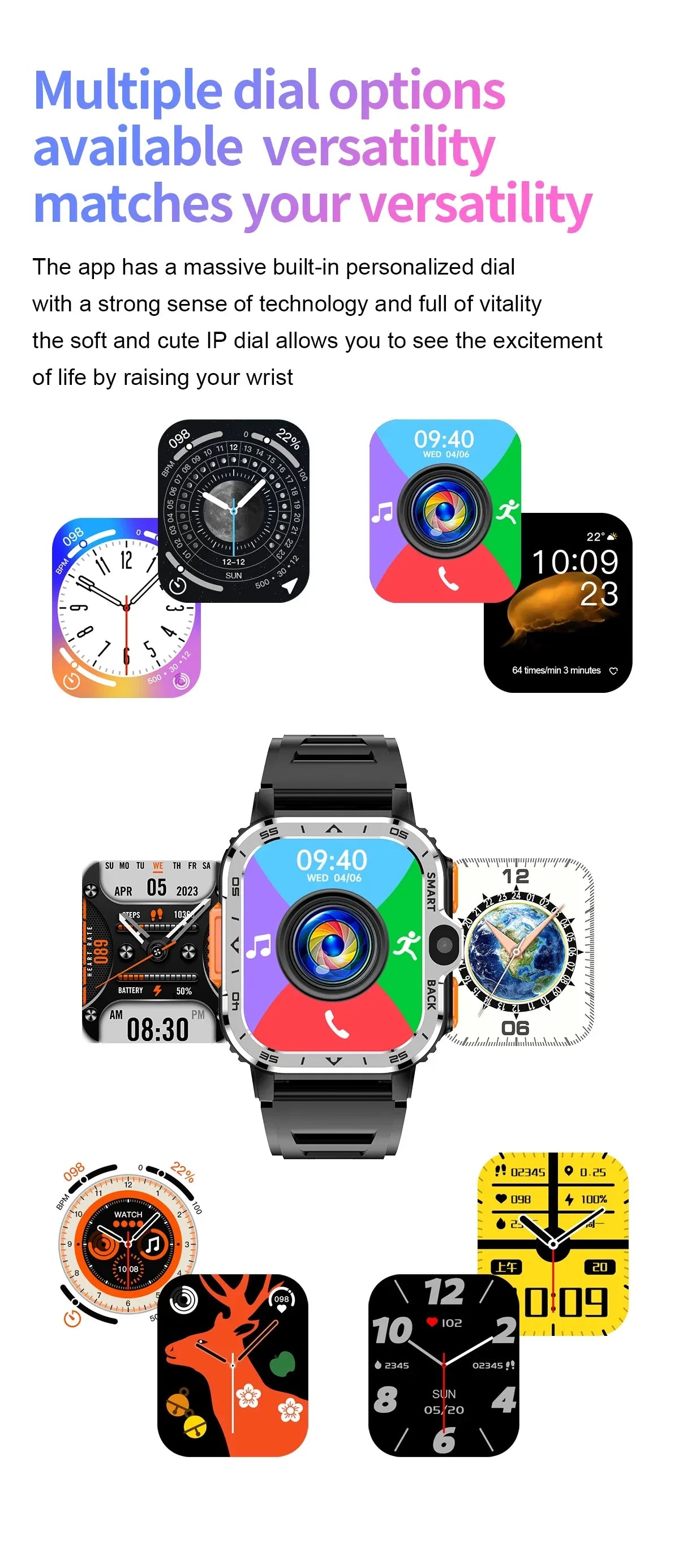 2024 New SIM Smart Watch 2.03inch 4G Network GPS Wifi NFC Dual Camera 64G ROM Storage Google Play Small mobile phone Smartwatch