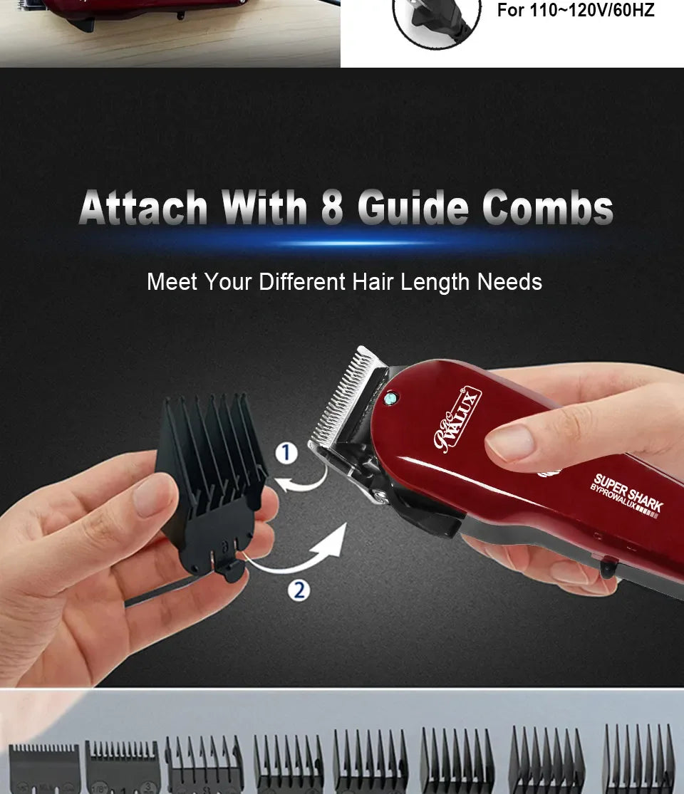 Adjustable Professional Corded Hair Clipper  Hair Trimmer For Men 10W Electric Powerful Barber Shop Haircut Machine Tapering