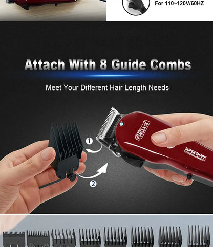 Adjustable Professional Corded Hair Clipper  Hair Trimmer For Men 10W Electric Powerful Barber Shop Haircut Machine Tapering