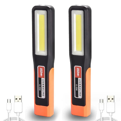 LED work light with magnet lighting maintenance flashlight Car Garage Lamp Mechanic charging COB car maintenance light with hook