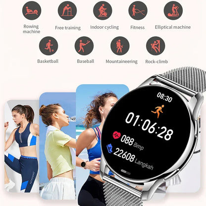 New Original Ultra Thin Women SmartWatch 1.32"AMOLED Display HD 466*466 Always Show Time Call Reminder for Women Smartwatch gift