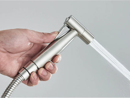 Brushed Gold Handheld Toilet Bidet Sprayer Stainless Steel Bidet Shower Hygienic Shower Wall Toilet Bidet Sprayer Cold Water