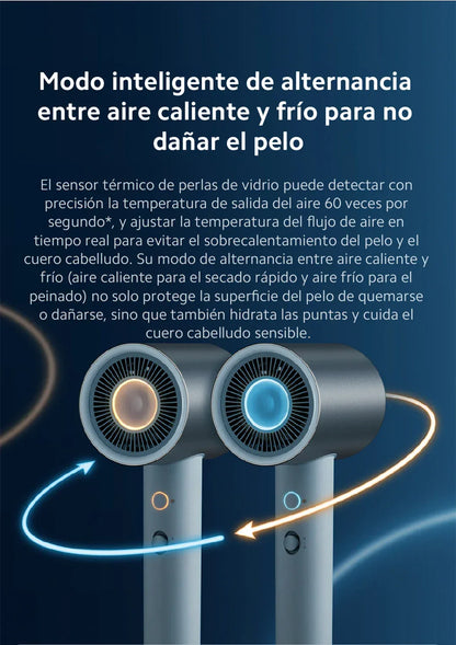 Official｜Xiaomi Water Ionic Hair Dryer H500｜Terapia de iones de agua doble｜Flujo de aire ultraalto de 20 m/s｜Cuerpo de metal"