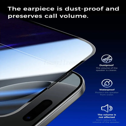 2Pcs Ultra HD Tempered Glass For iPhone 17 16 15 14 13 Pro Max Air 16e 12 11 Pro 15 14 Plus XS XR One Click Easy Install Glass