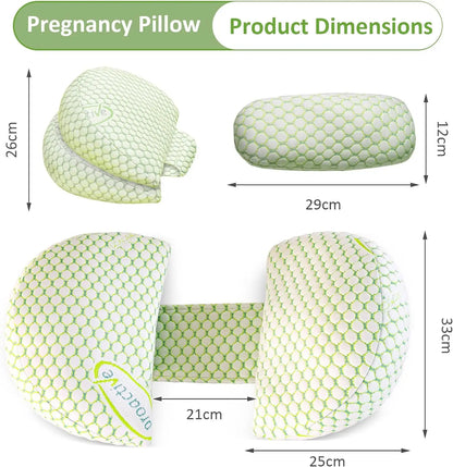 Pregnancy Pillow Maternity Pillow for Side Sleeping Soft Pregnancy Body Pillow Maternity Pillow w/ Detachable Adjustable Pillow