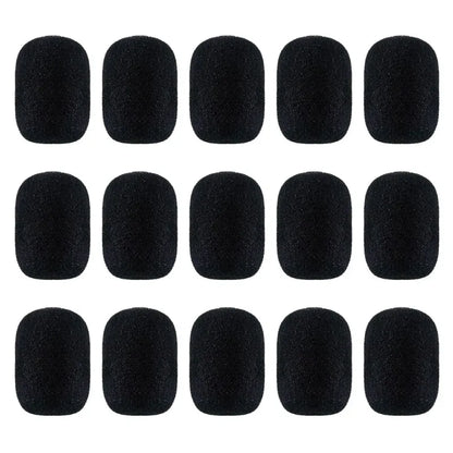 15/100PCS Microphone Replacement Foam Microphone Windscreen Headset Cover Telephone Headset Mic Cover Windshied Headset Foam