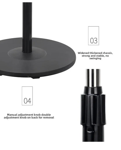 Household Silent Remote Control Standing Fan-5-Blade Powerful Oscillating Fan with Energy-Saving Motor, Adjustable Height