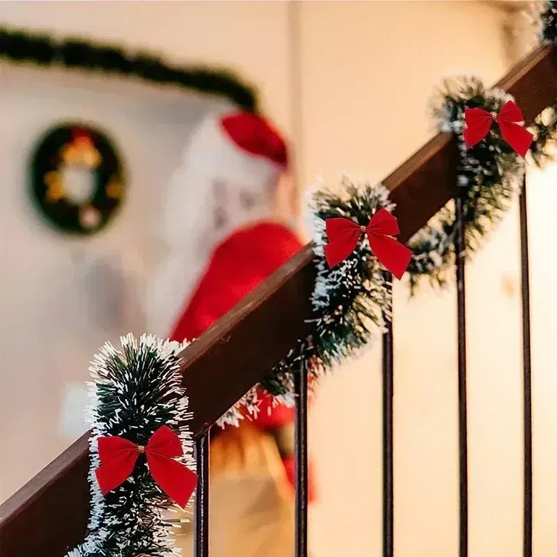 Christmas Tinsel Ribbons Green Cane Ribbon Garland Xmas Tree Hanging Pendent Ribbons Wreath Ornaments Xmas Party Home Decoration