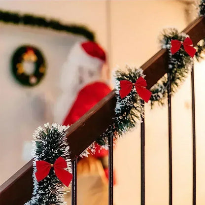Christmas Tinsel Ribbons Green Cane Ribbon Garland Xmas Tree Hanging Pendent Ribbons Wreath Ornaments Xmas Party Home Decoration