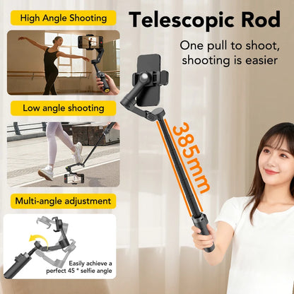 AOCHUAN Smart X3 3 Axis  Anti-Shake Gimbal Stabilizer Built-in Telescopic Rod For  iPhone And Android Smartphone Shooting Vlgo