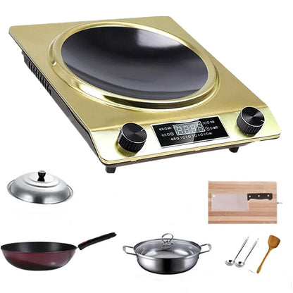 3000W Household Induction Cooker High-power Induction Cooking Stove Hot Pot Concave Cooking Machine