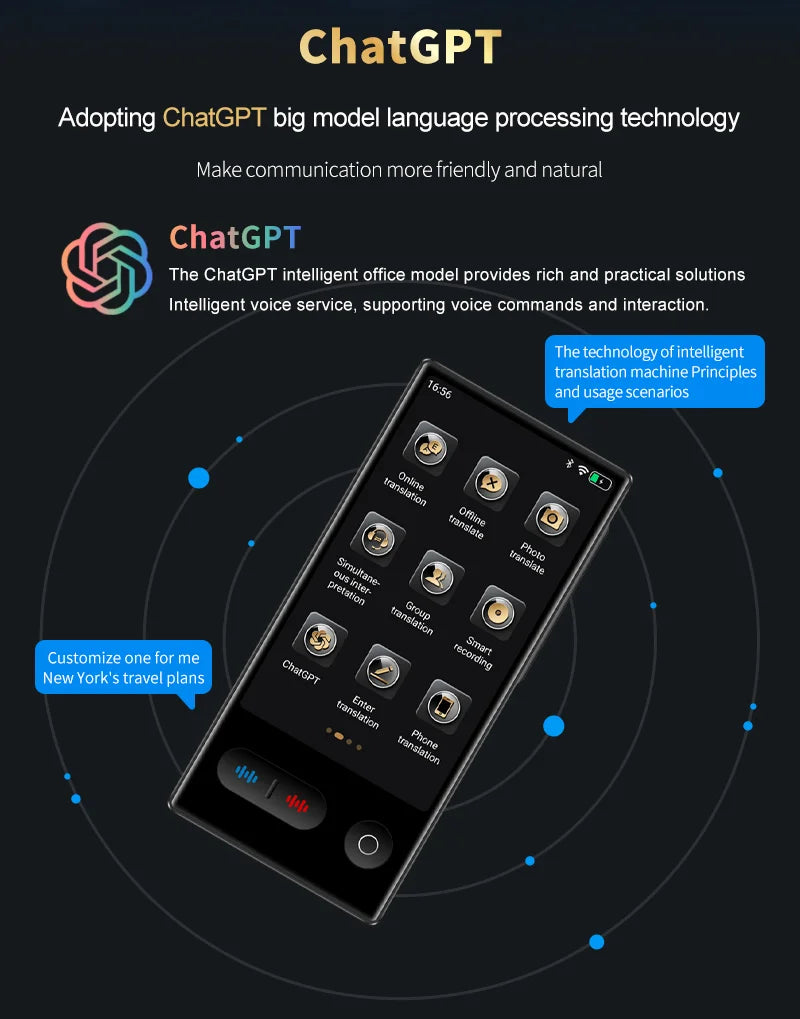 Language Translator Device 148 In Real-time Online Languages Translation Device Portable AI ChatGPT Photo Intelligent Translate