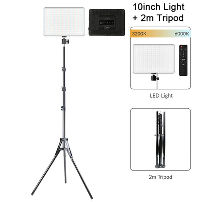 14inch 10inch LED Video Light Panel EU Plug 3200K-6000K Photography Lighting Remote Control For Live Streaming Photo Studio Lamp