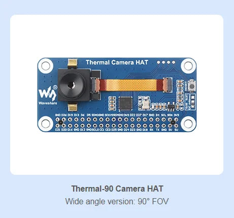 Long-wave IR Thermal Imaging Camera Module, Raspberry Pi IR Camera, 80×62 Pixels, Options for FOV and Connector
