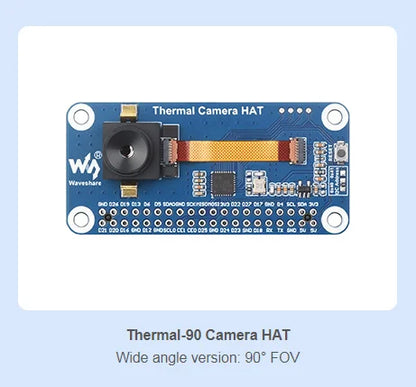 Long-wave IR Thermal Imaging Camera Module, Raspberry Pi IR Camera, 80×62 Pixels, Options for FOV and Connector