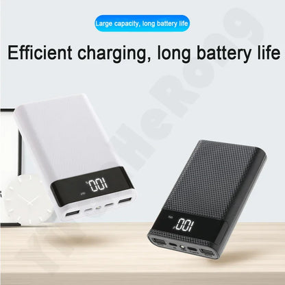 Fast Charging 18650 Power Bank 20000mAh USB Type C 5V Cases Battery Charge Storage Box Without Battery For iPhone Xiaomi Huawei