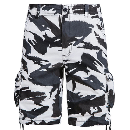 Mens Camo Shorts Men Camouflage Overalls Loose Casual Outdoor Sports Half Pants Side Pocket Cotton Comfortable Shorts