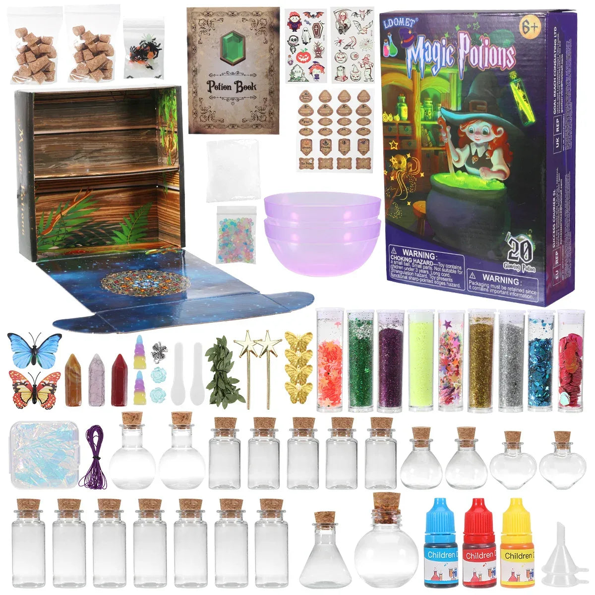 Fairy Magic Potions Kit Kids DIY Witch Glowing Spell Potion DIY Handmade Toys Science Experiments Kids Craft Kit Educational Toy