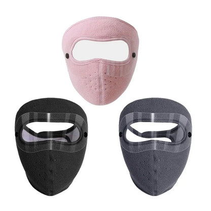 Winter Windproof Mask Thickened Warm Fleece Breathable Motorcycle Cycling Face Mask Bike Riding Sportmask Cover Goggles