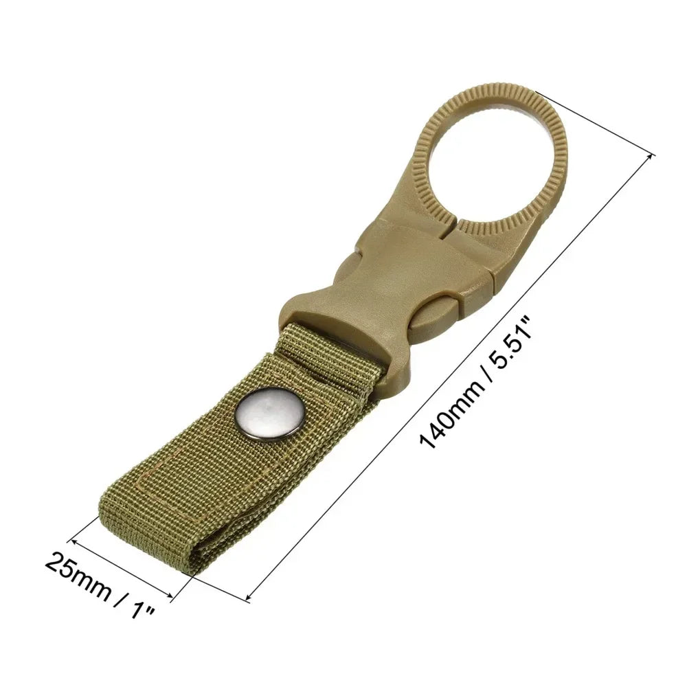 3Pcs Outdoor Tactical Nylon Webbing Water Bottle Clip Multifunctional Climbing Clip Portable Water Bottle Quick Clip Clamp Clip