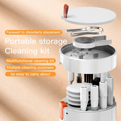 20 in 1 Cleaning Kit Computer Keyboard Cleaner Brush Earphones Cleaning Pen For Headset IPad Phone Cleaning Tools Keycap Puller