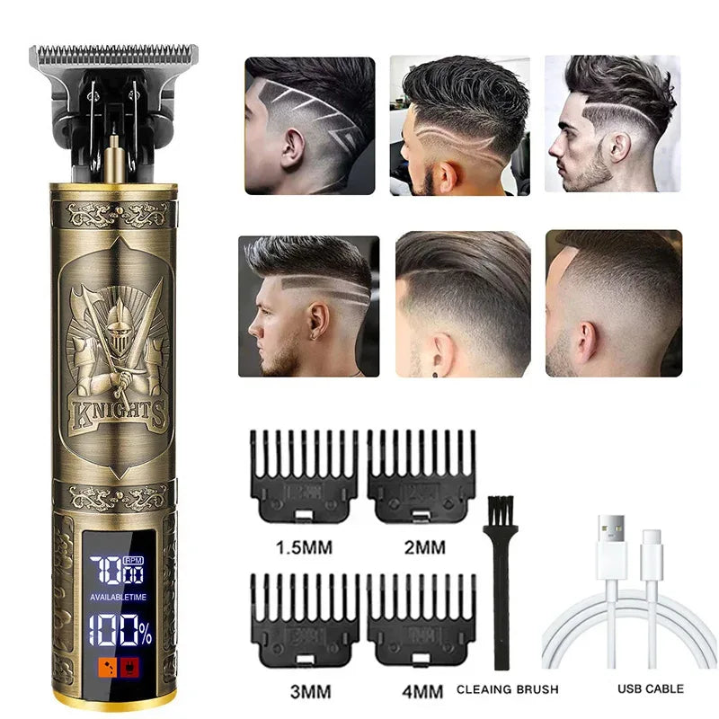 Electric Hair Clipper Vintage T9 For Mens Rechargeable Man Shaver Trimmer Machine For Men's Barber Professional Boyfriend Gift
