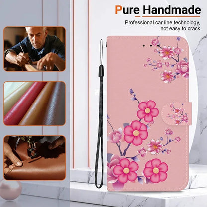 For Xiaomi Redmi 13 Case Solid Color Leather Flip Phone Case for Xaomi Redmi 13 Cover Redmi13 13C 5G Wallet Card Slots Etui
