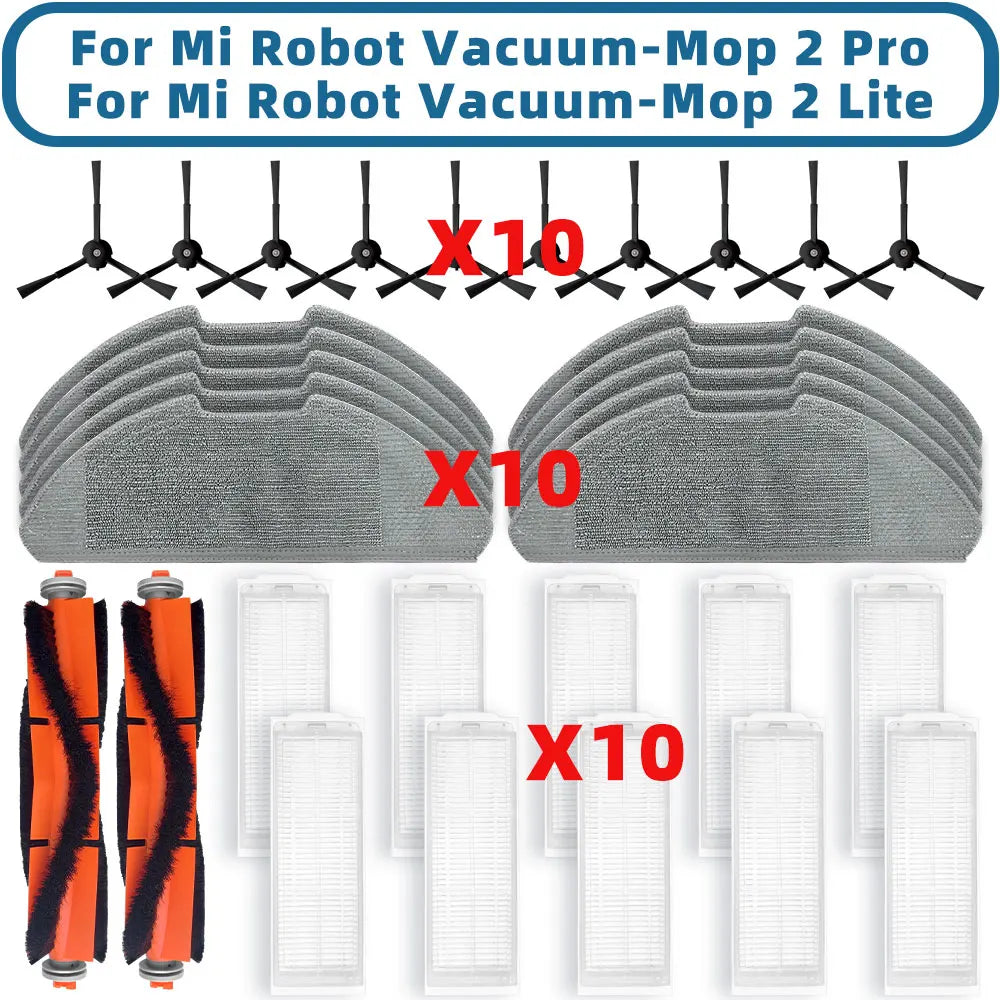 Compatible For Xiaomi Mi Robot Vacuum-Mop 2 Pro / Mop 2 Lite / MJSTL / MJST1S Spare Parts Accessories Main Side Brush Filter Mop
