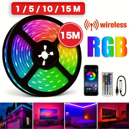 RGB LED Strip Light APP Bluetooth Control IR for Bedroom Living Room TV Backlight Remote Lamp Neon Lighting Home Kit Appliance