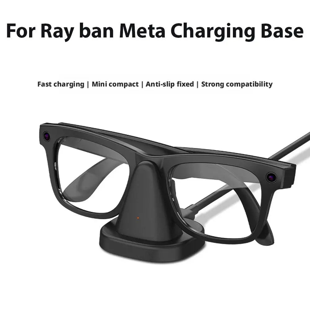 Smart AI Glasses Base Charging Dock For Ray Ban Meta Fast Charging Mini Non-slip Portable Charging Dock Smart Accessories