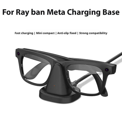 Smart AI Glasses Base Charging Dock For Ray Ban Meta Fast Charging Mini Non-slip Portable Charging Dock Smart Accessories