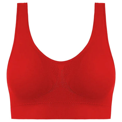 Active Women Bras Sports Plus Size Ladies Yoga Top Underwear Padded Fitness Running Vest Wire Free Brassiere S-4XL