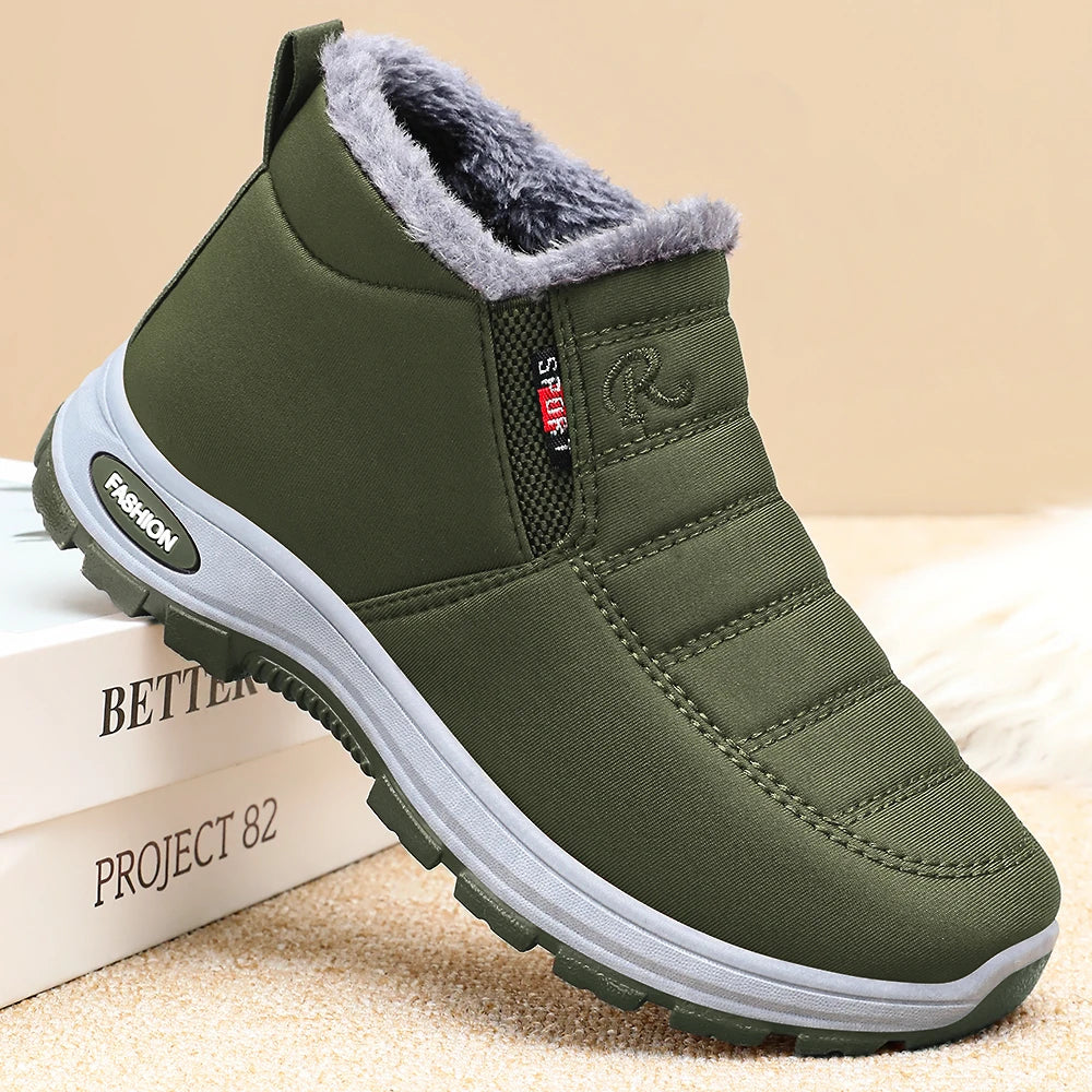 Winter New Women's Warm Cotton Boots Fleece-lined Thickened Waterproof Non-slip Women's Cotton Shoes Snow Boots