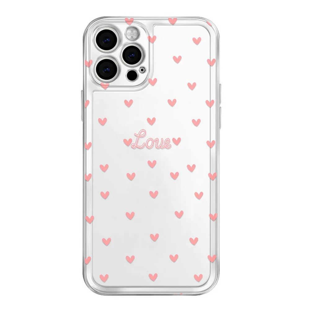 Luminous Love Case For iPhone 16 16E 15 11 12 13 14 Pro Max  For iPhone XR XS Max 8 Plus Back Cover