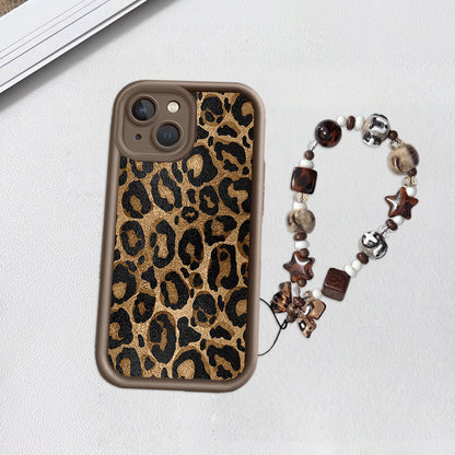 Leopard With Chain Phone Case For Xiaomi MI 17 Pro Max 15T 15 Ultra 14T 13 POCO F7 X7 M7 X5 F5 X6 PRO M6 X4 GT NFC C40 5G  Cover
