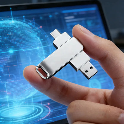 USB3.0 USB Flash Drive  1TB 2TB 16TB OTG Pen Drive High Speed Type-C Flash Disk Real Capacity Metal Pendrive For Phone Computer