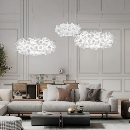 Modern Hanging Ceiling Lamp Chandelier for Living Room Lustre Petal Pendant Chandelier Bedroom Restaurant Black Indoor Lights