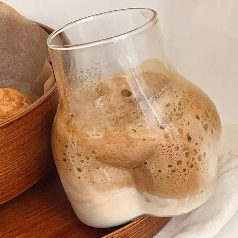 1pc Butt Drinking Cups 450ml Transparent Borosilicate Glass Coffee Mug Funny Coffee Mug Glass Women Body Ass Cup Milk Water Mugs