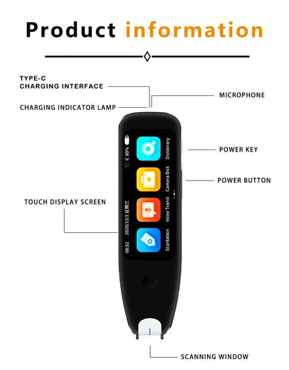 MSAI S10 Smart Scan Translator Pen Offline Extract 21 Languages Photo Translate 134 Voice Translation Dictionary Recorder ﻿