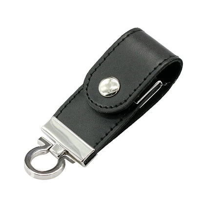 Pendrive 256GB USB Flash Drive Leather with Metal Keychain 64GB 32GB 8GB Business Usb Memories Disk 128GB Pen Drive Memory Stick