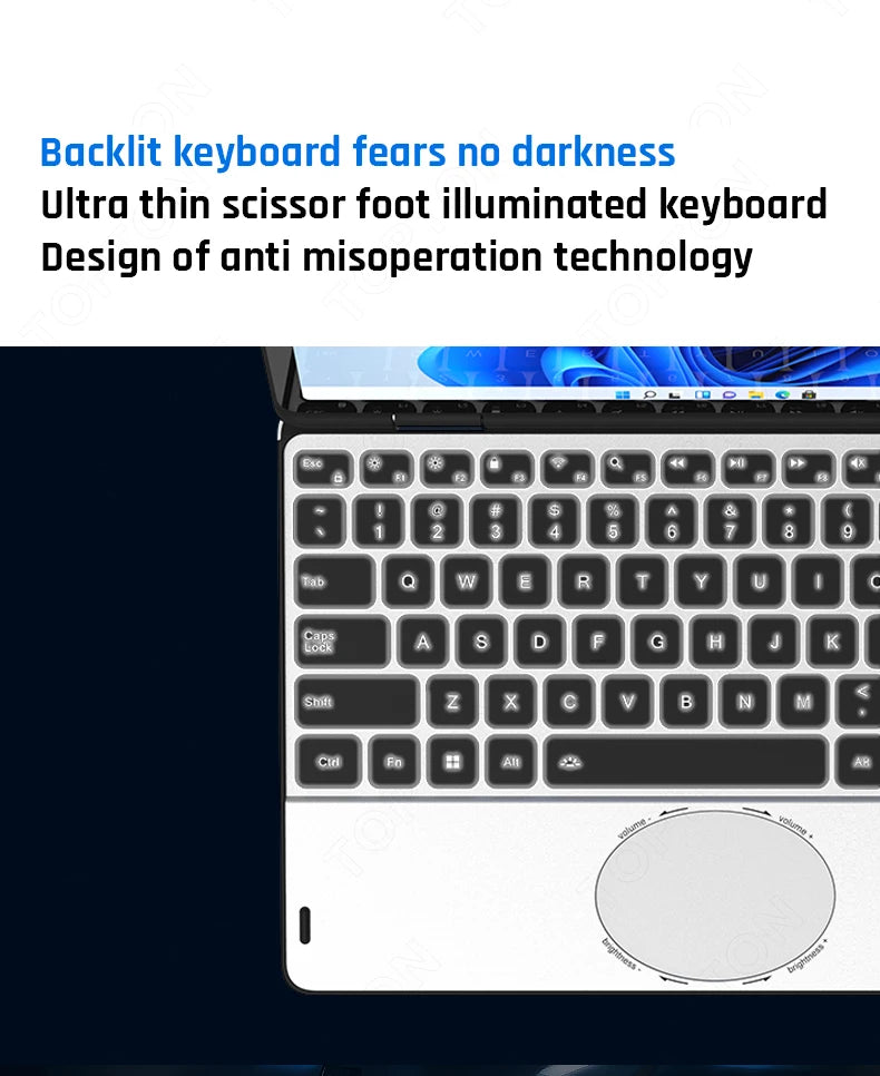 Topton L20 360° YOGA Intel N100 Laptop 10.95 inch IPS Touch Book Max 32G DDR4 2T SSD Portable Office Notebook Mini PC Tablet
